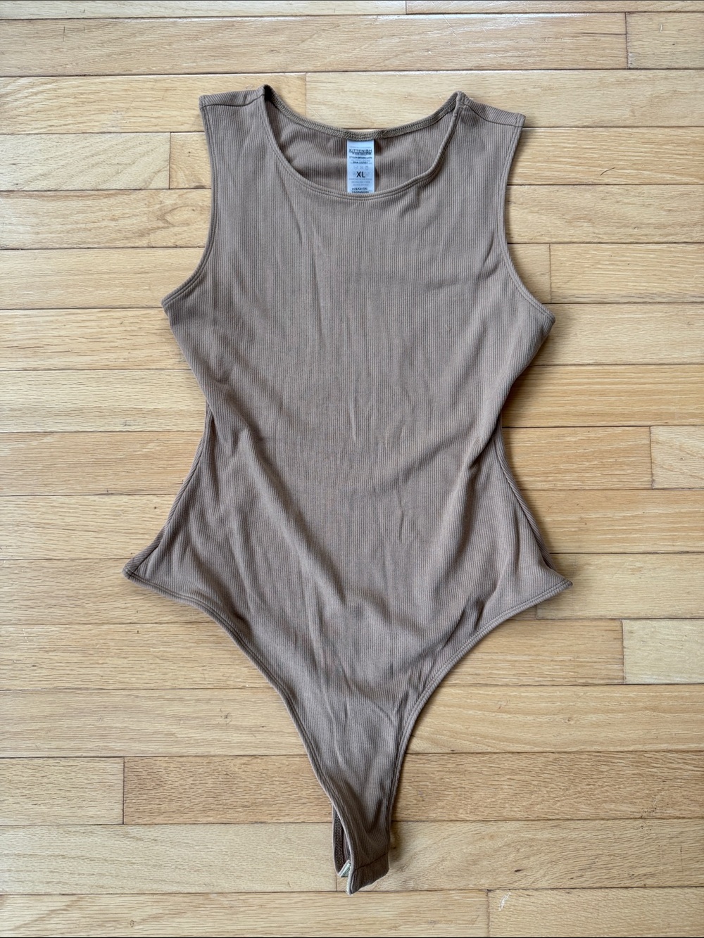 NWT kittenish ribbed body suit mocha XL